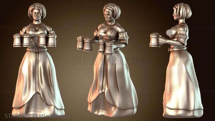 Статуэтки девушки Барменша стоит