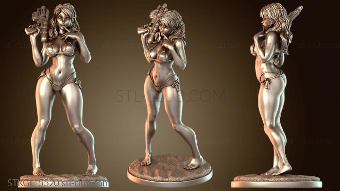 Статуэтки девушки Беатрикс с водяным пистолетом