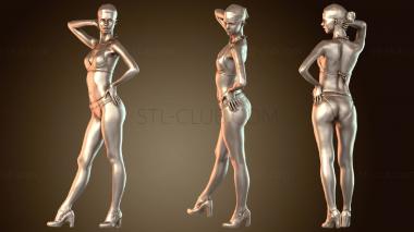 3D модель Красивая женщина в леопардовом бикини (STL)