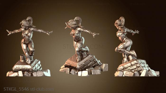 Статуэтки девушки Черная кошка