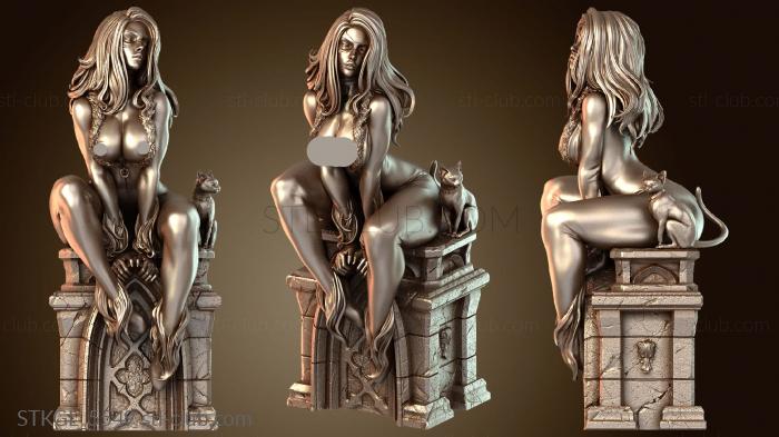 Статуэтки девушки Черная кошка NSFW