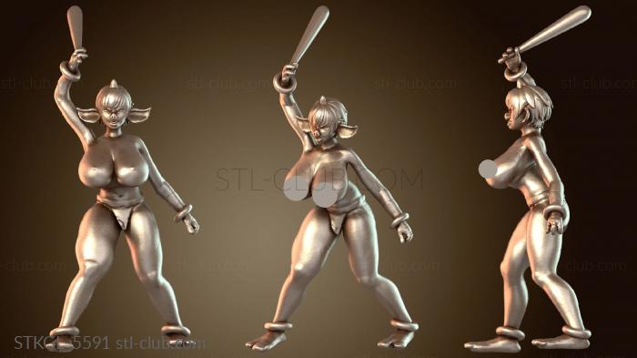 Статуэтки девушки Грудная самка бокоблина