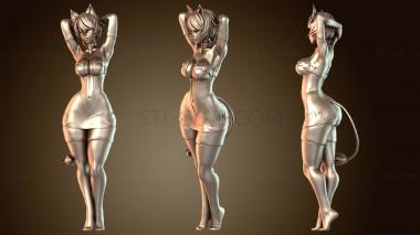 3D модель Девушка-кошка (STL)