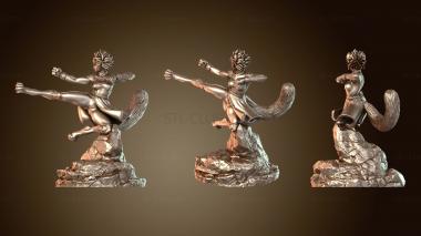 3D модель Кошка-девушка, монах, удар (STL)