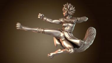 3D модель Кошка Девушка Монк Пинок Основной (STL)