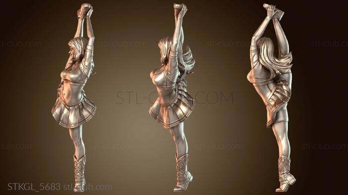 Статуэтки девушки Лидеры группы поддержки запрашивают верхнюю часть костюма