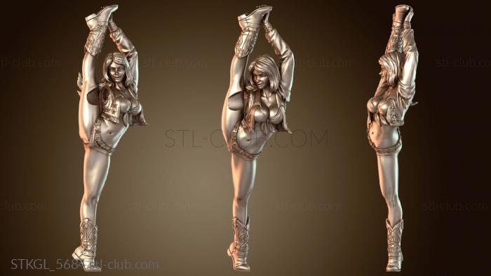 Статуэтки девушки Лидеры поддержки запрашивают этап