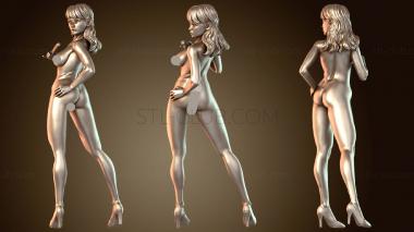 3D модель Девушка в китайском платье голая (STL)