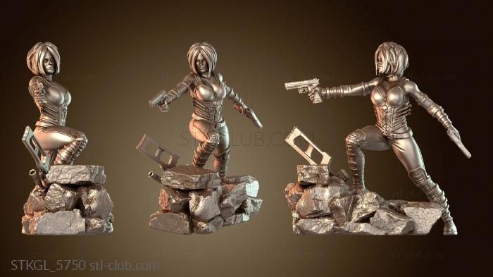 Статуэтки девушки Скрещенные кости и Грех Напористый