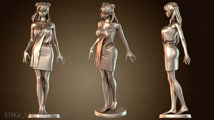 Статуэтки девушки Милая девушка в полотенце