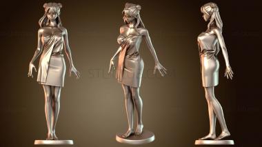 3D модель Милая девушка в полотенце (STL)