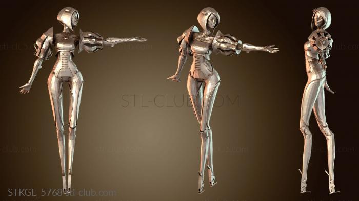 Статуэтки девушки Киберледи