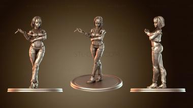 3D модель Киберпанк-хакер стоит (STL)
