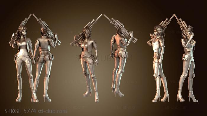 Статуэтки девушки Киберпанк Никс Робот