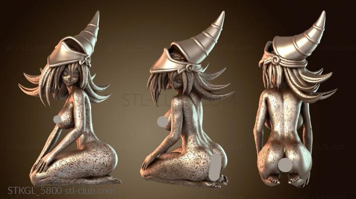 Статуэтки девушки Девушка-Темный маг без шляпы.