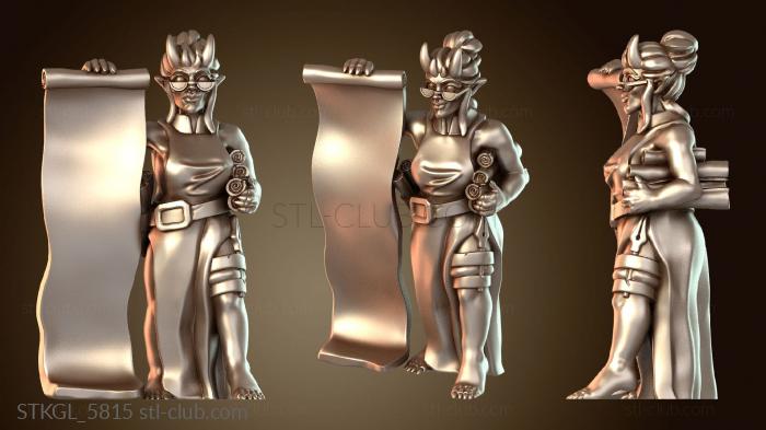 Статуэтки девушки Очки Дьявола-подрядчика