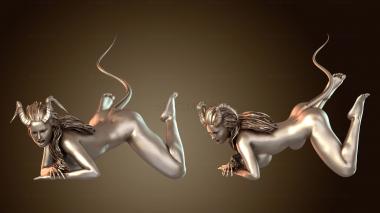 3D модель Девочка-дьявол, злая мышь (STL)