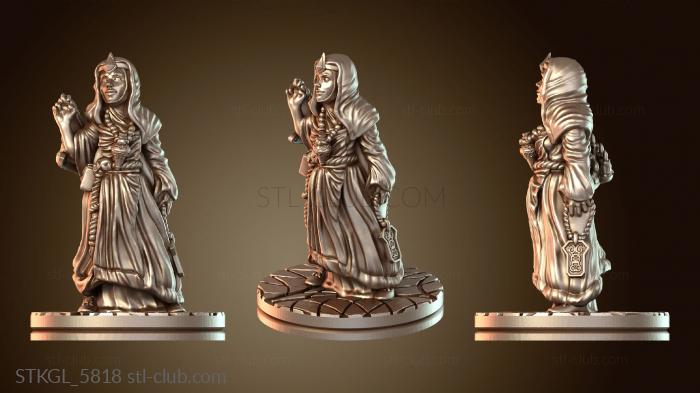 Статуэтки девушки Набожная монахиня-божественница