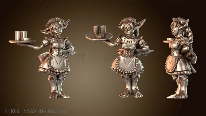 Статуэтки девушки Dungeon Inc. «Гоблинские горничные» и «Темная горничная»