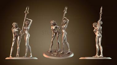 3D модель Евангелион Аска и Рей (STL)
