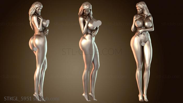 Статуэтки девушки Фэнтезийный воин с длинными волосами