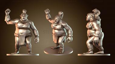 3D модель Женщина-огр и стенд (STL)