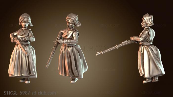 Статуэтки девушки Полевой госпиталь мобильный