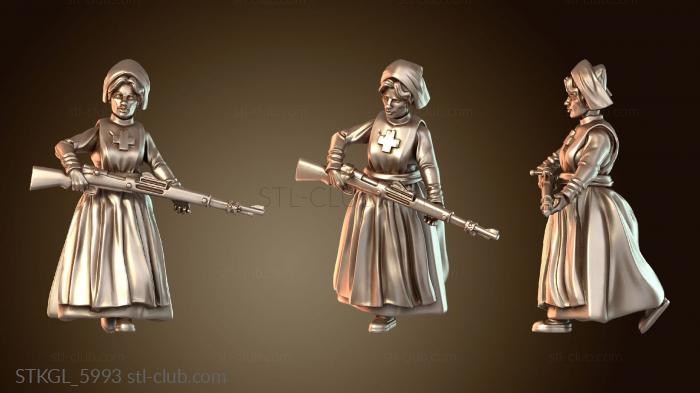 Статуэтки девушки Полевой госпиталь под защитой