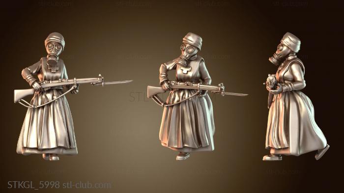 Статуэтки девушки Полевой госпиталь под охраной