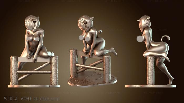 Статуэтки девушки Пушистый забор