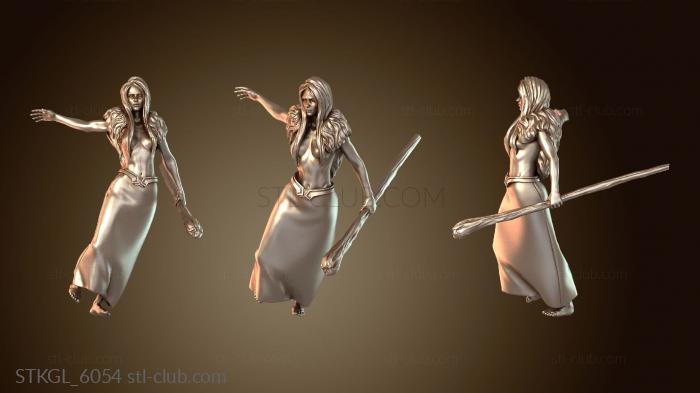 Статуэтки девушки Гигантские зеленые друидонлы