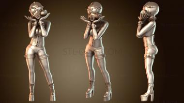 3D модель Девушка в противогазе (STL)