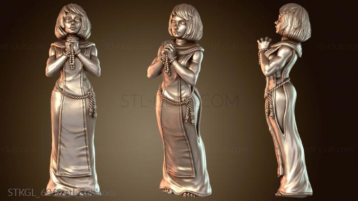 Статуэтки девушки Молящаяся сестра-боевик с генетическими улучшениями