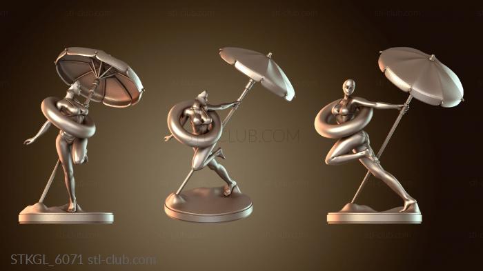 Статуэтки девушки Призрак в доспехах