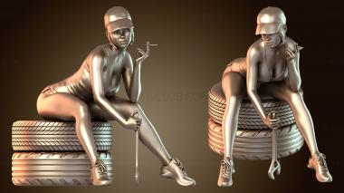 3D модель Девушка-автомеханик (STL)