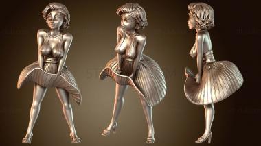3D модель Девушка с винтажными иконами (STL)