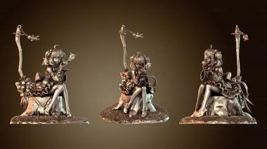 3D модель Готическая эльфийка-чародейка (STL)