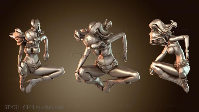 Статуэтки девушки Стилизованная Харли Квинн