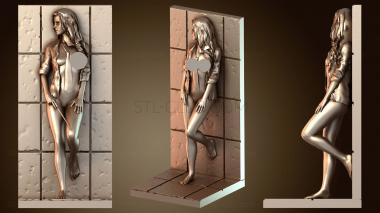 3D модель Гермиона у стены (STL)