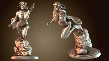 3D модель Отважная девушка-герой (STL)