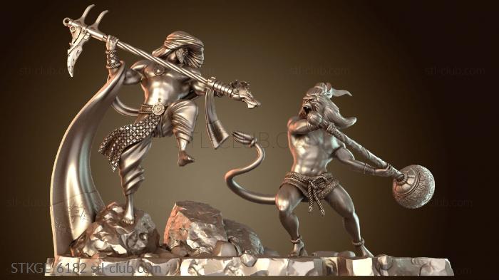 Статуэтки девушки Борьба с индуистскими богами