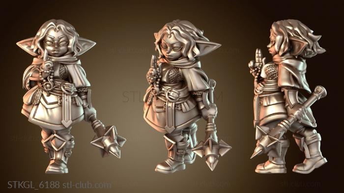 Статуэтки девушки Яркий остролистный гоблин-священник