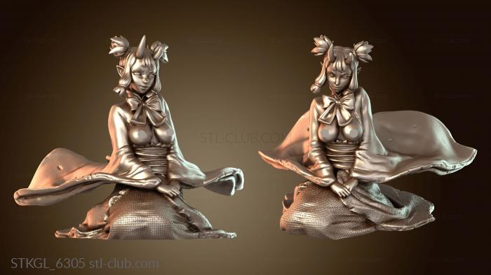 Статуэтки девушки Откровенный Кенкё Сибукава