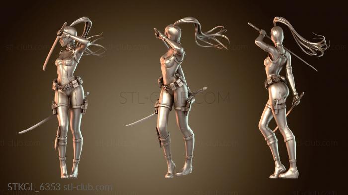 Статуэтки девушки Леди Дэдпул