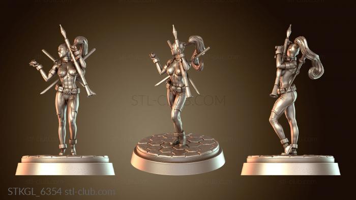 Статуэтки девушки Смелая Леди Дэдпул