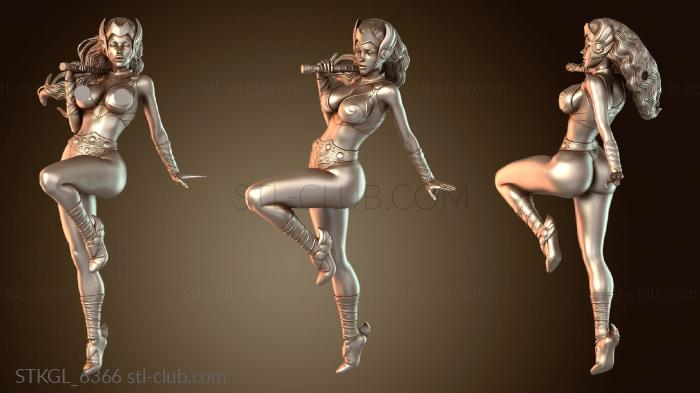 Статуэтки девушки Леди Тор и Локи