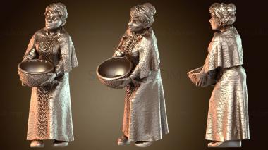 3D модель Сельская жительница с корзиной (STL)