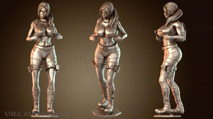 Статуэтки девушки Версия Лары Крофт