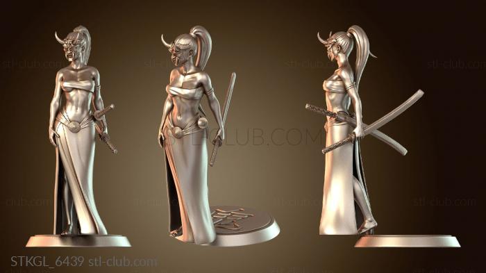 Статуэтки девушки Самурай Женщина Они Лорд