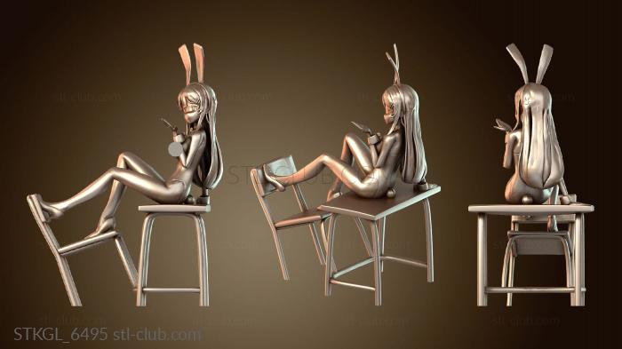 Статуэтки девушки Май Сакурадзима-зайка-сэмпай